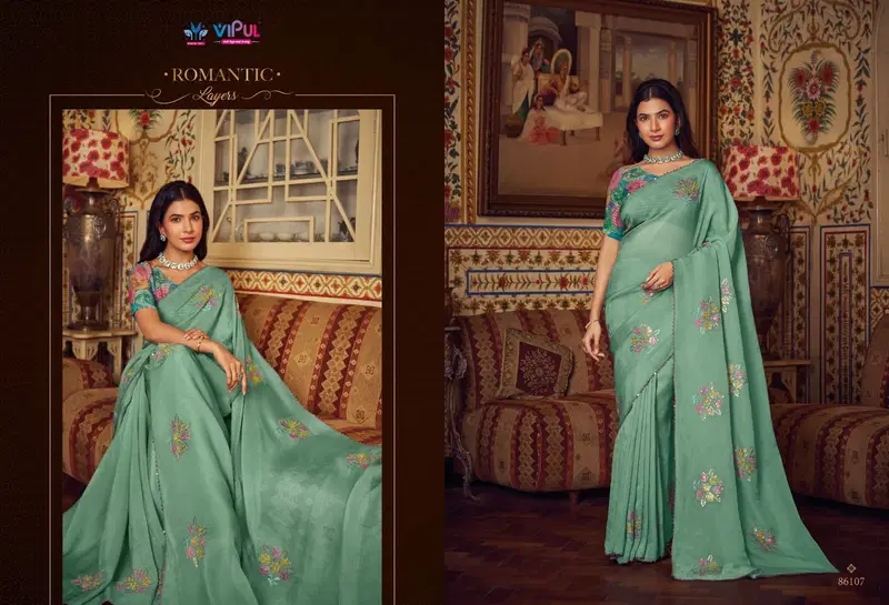 Alia By Vipul Chiffon Saree Wholesale Clothing Suppliers In India